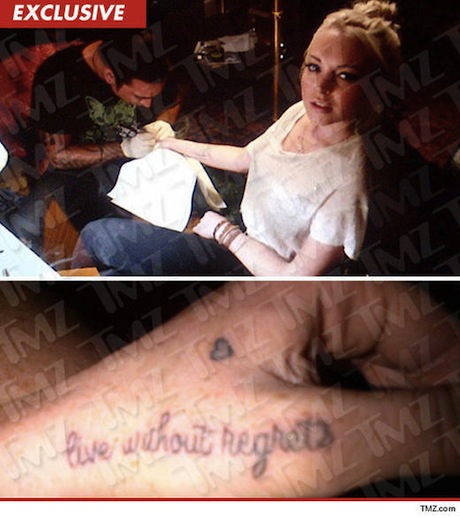 Lindsay Lohan Gets A New Tattoo